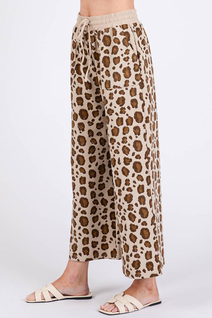 LEOPARD PRINT SCUBA TOP AND PANTS SETS - The Edit LLC