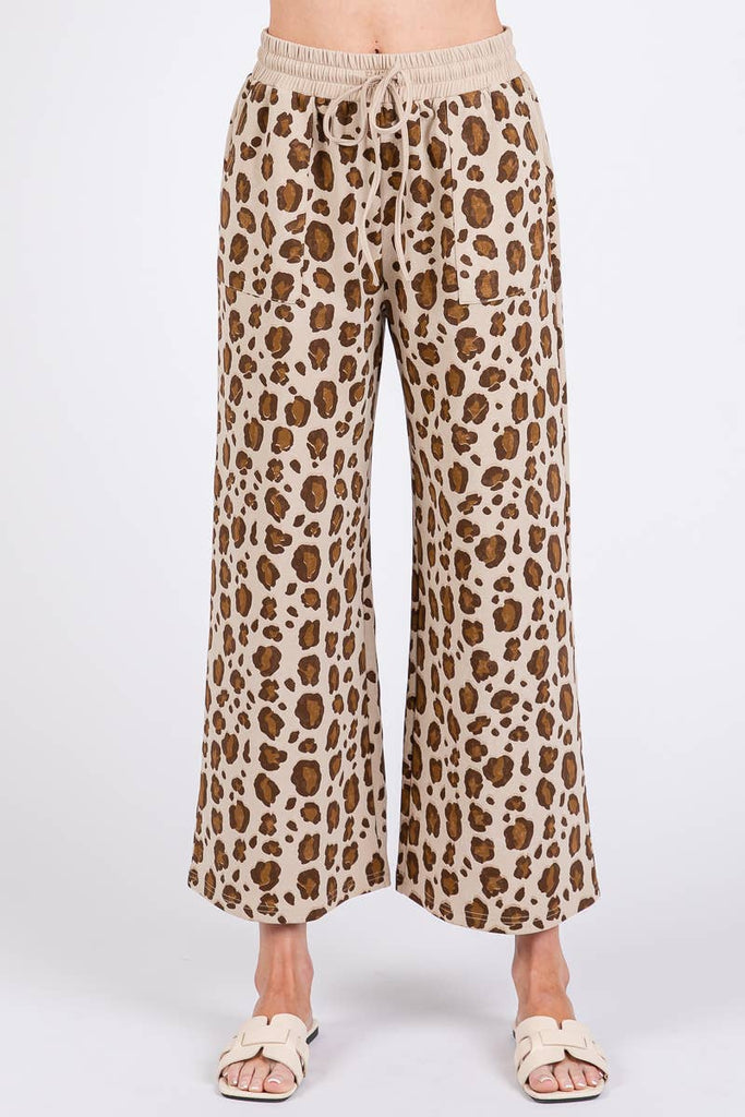 LEOPARD PRINT SCUBA TOP AND PANTS SETS - The Edit LLC