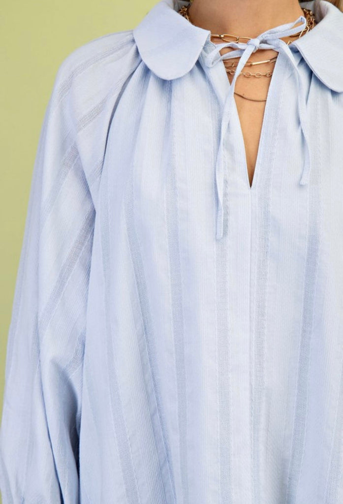 Light Blue Collard Dress - The Edit LLC