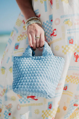 Light Blue Wholesale Bucket Tote Bag: Light Blue - The Edit LLC