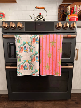 Light Of The World: Reversible Hand Towel: White / 19x29in - The Edit LLC