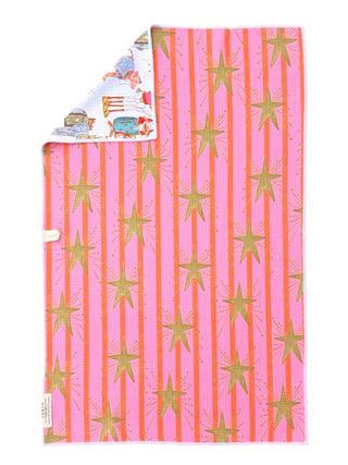 Light Of The World: Reversible Hand Towel: White / 19x29in - The Edit LLC