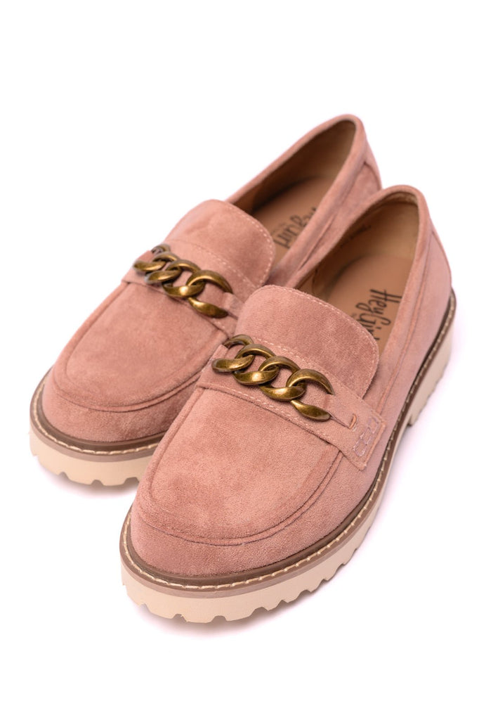 Literally Loafers in Blush Faux Suede - The Edit LLC