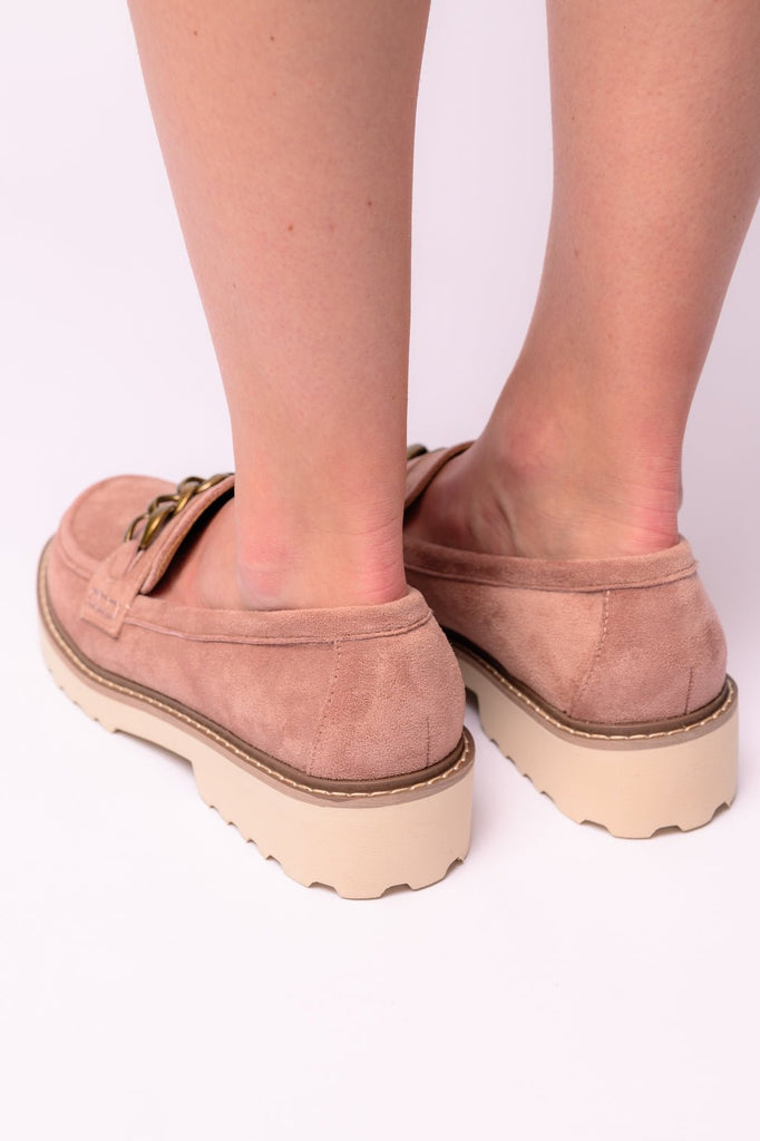 Literally Loafers in Blush Faux Suede - The Edit LLC