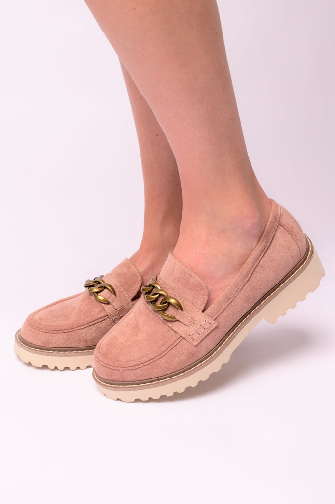 Literally Loafers in Blush Faux Suede - The Edit LLC