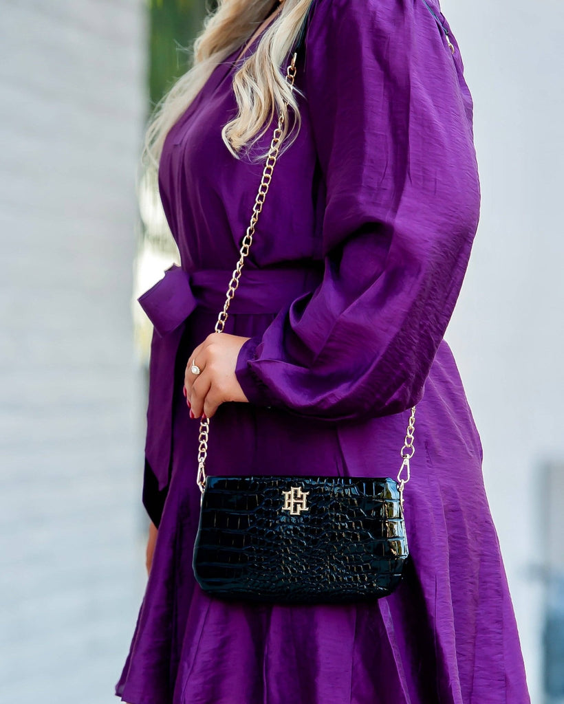 Livi Crossbody Black Patent EC: Default - The Edit LLC