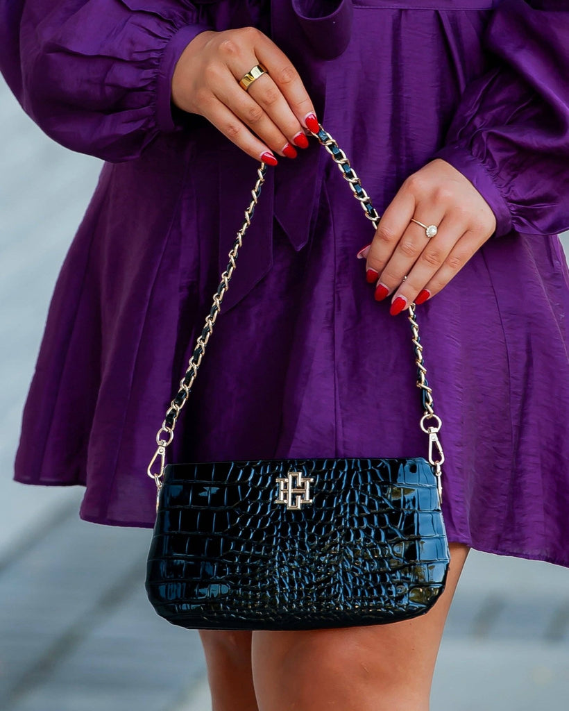 Livi Crossbody Black Patent EC: Default - The Edit LLC
