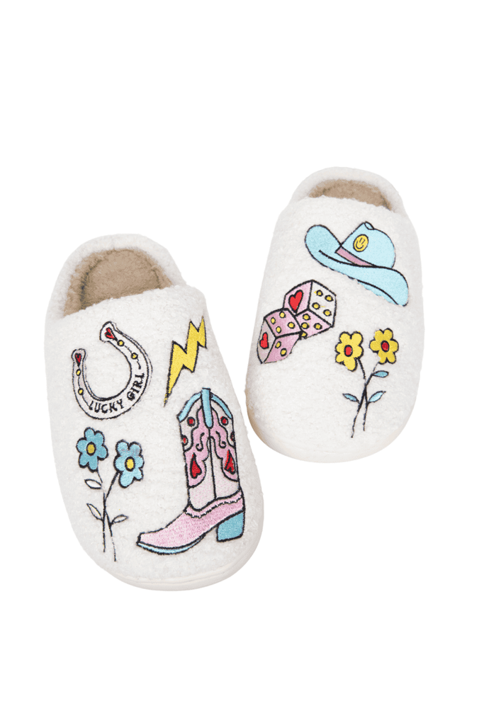 Lucky Cowgirl Icons Wholesale Cozy Slippers - The Edit LLC