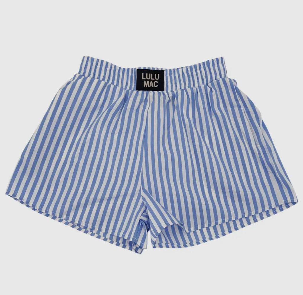 Lulu Mac Blue Striped Boxers - The Edit LLC