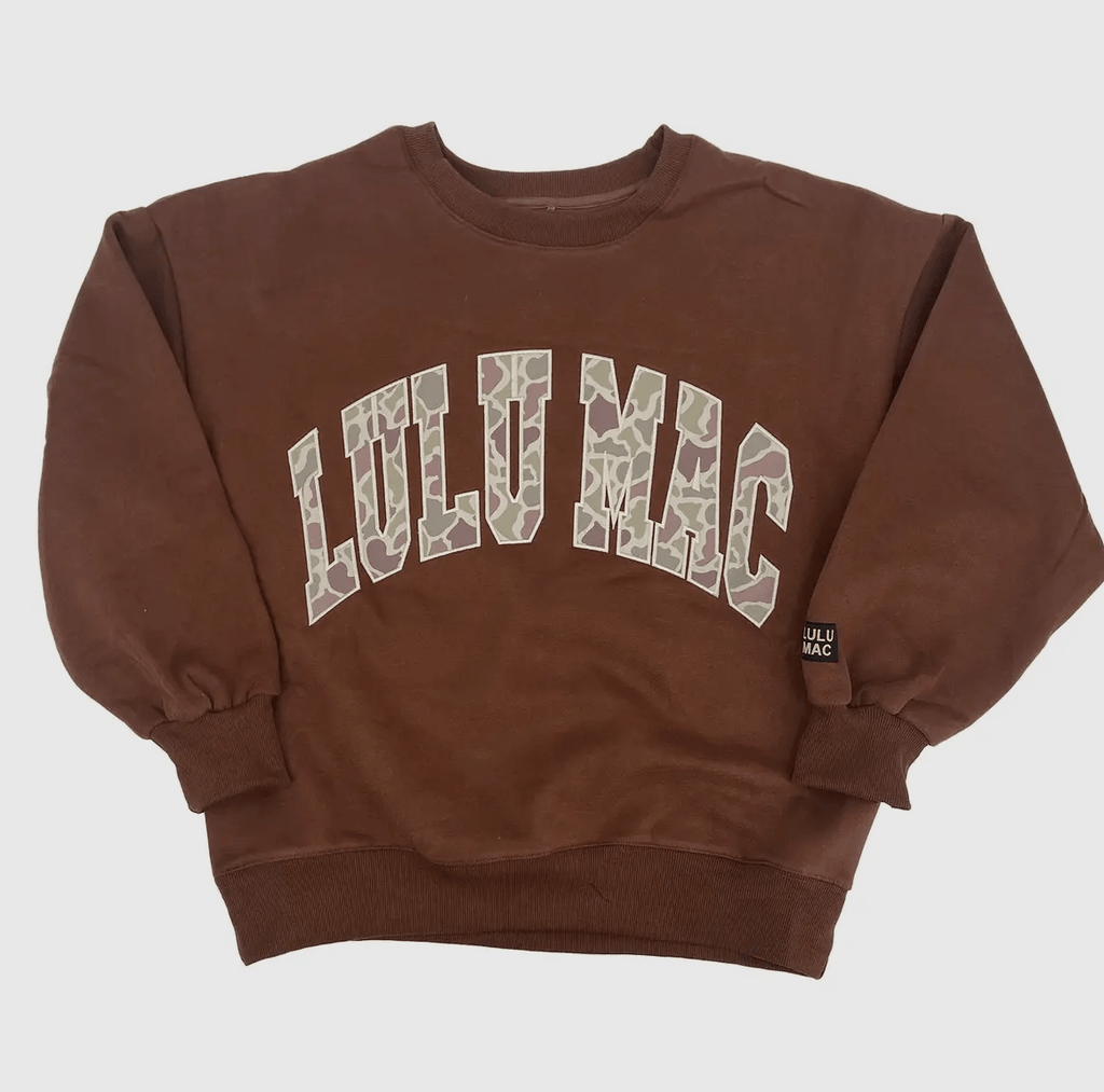 Lulu Mac Brown Camo Sweatshirt - The Edit LLC