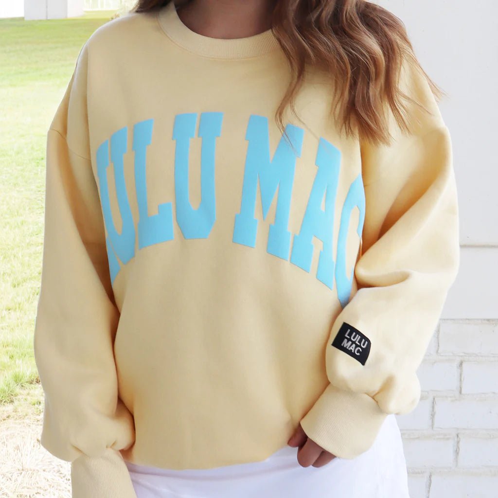Lulu Mac Butter/Blue Sweatshirt - The Edit LLC