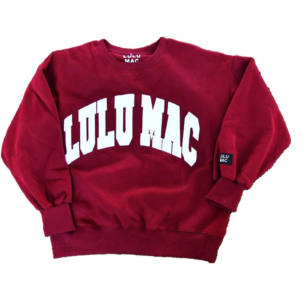 LULU MAC Maroon/White Sweatshirt - The Edit LLC