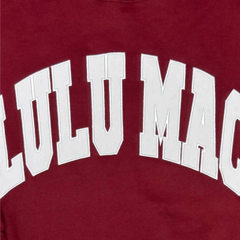 LULU MAC Maroon/White Sweatshirt - The Edit LLC