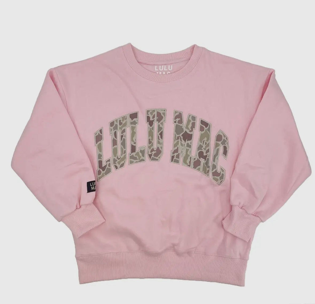 Lulu Mac Pink Camo Sweatshirt - The Edit LLC