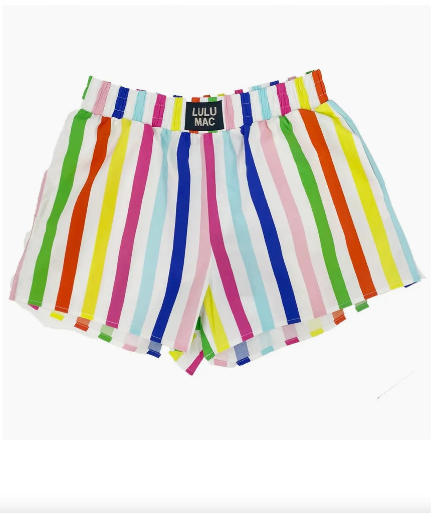 LULU MAC Rainbow Stripe DARBY BOXER SHORT - The Edit LLC