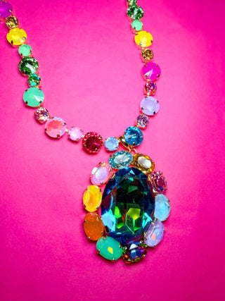 Lux Rainbow Variety Stone Necklace - Treasure Stone - The Edit LLC