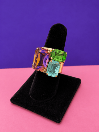 LUXE Gem Cluster Ring - The Edit LLC