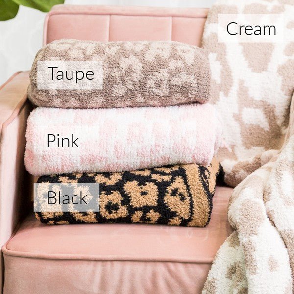 Luxe Super Soft Leopard Animal Print Comfy Blanket - The Edit LLC