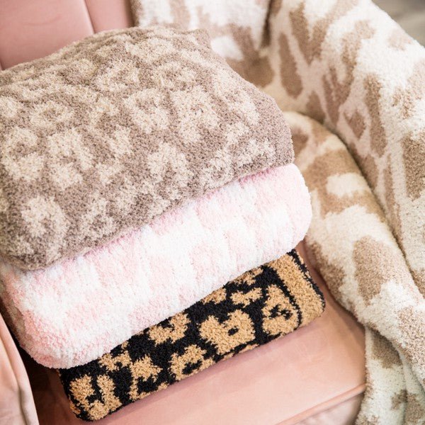 Luxe Super Soft Leopard Animal Print Comfy Blanket - The Edit LLC