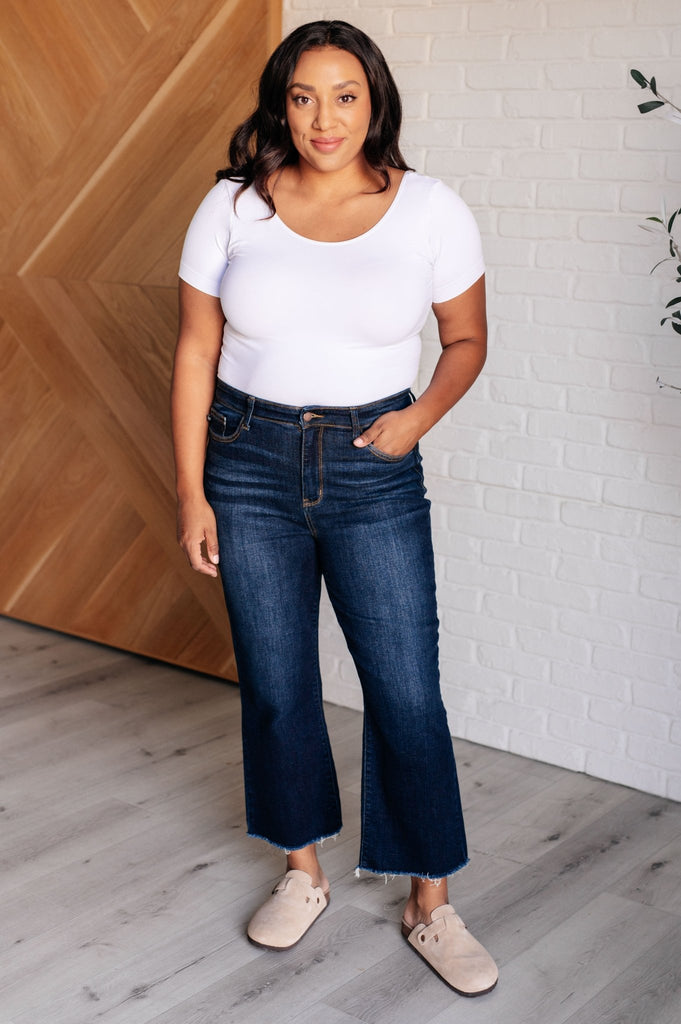 Madeline High Rise Cropped Wide Leg Jeans - The Edit LLC