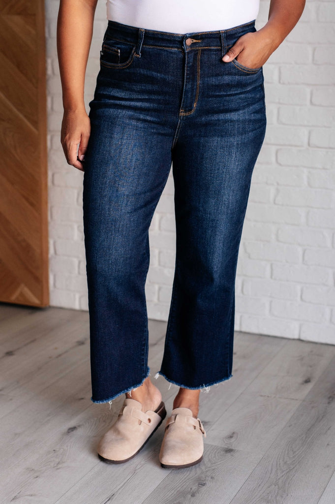 Madeline High Rise Cropped Wide Leg Jeans - The Edit LLC