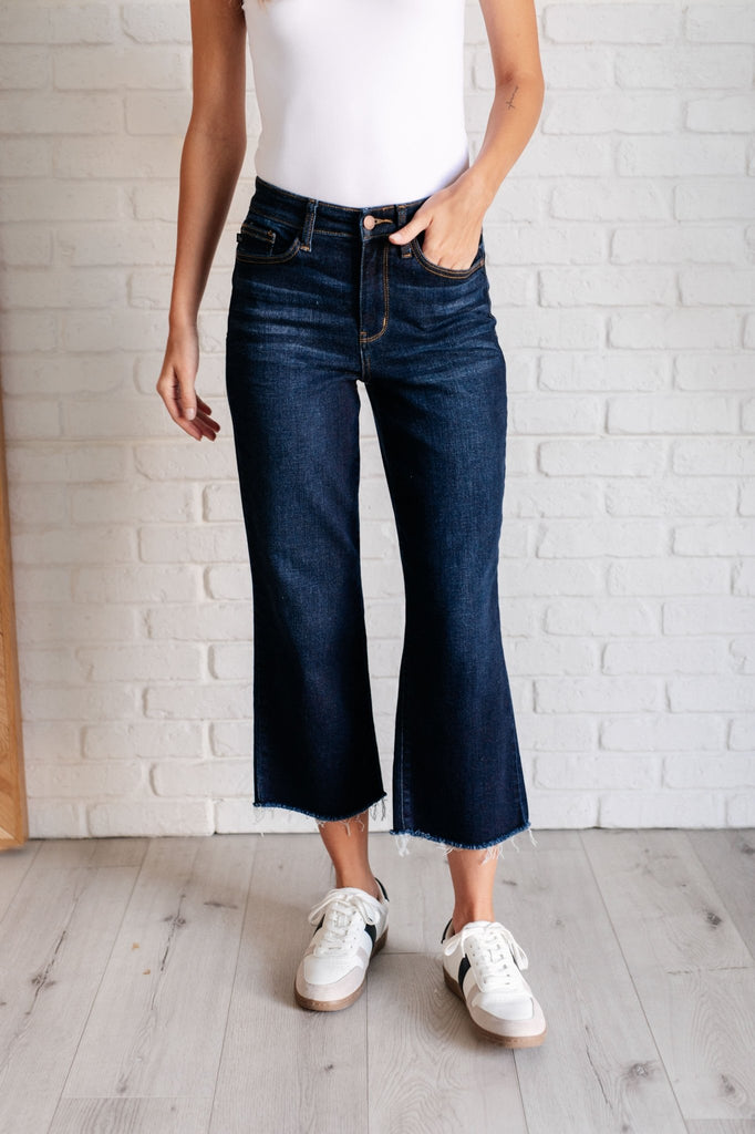 Madeline High Rise Cropped Wide Leg Jeans - The Edit LLC