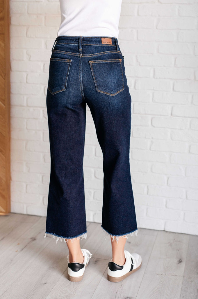 Madeline High Rise Cropped Wide Leg Jeans - The Edit LLC