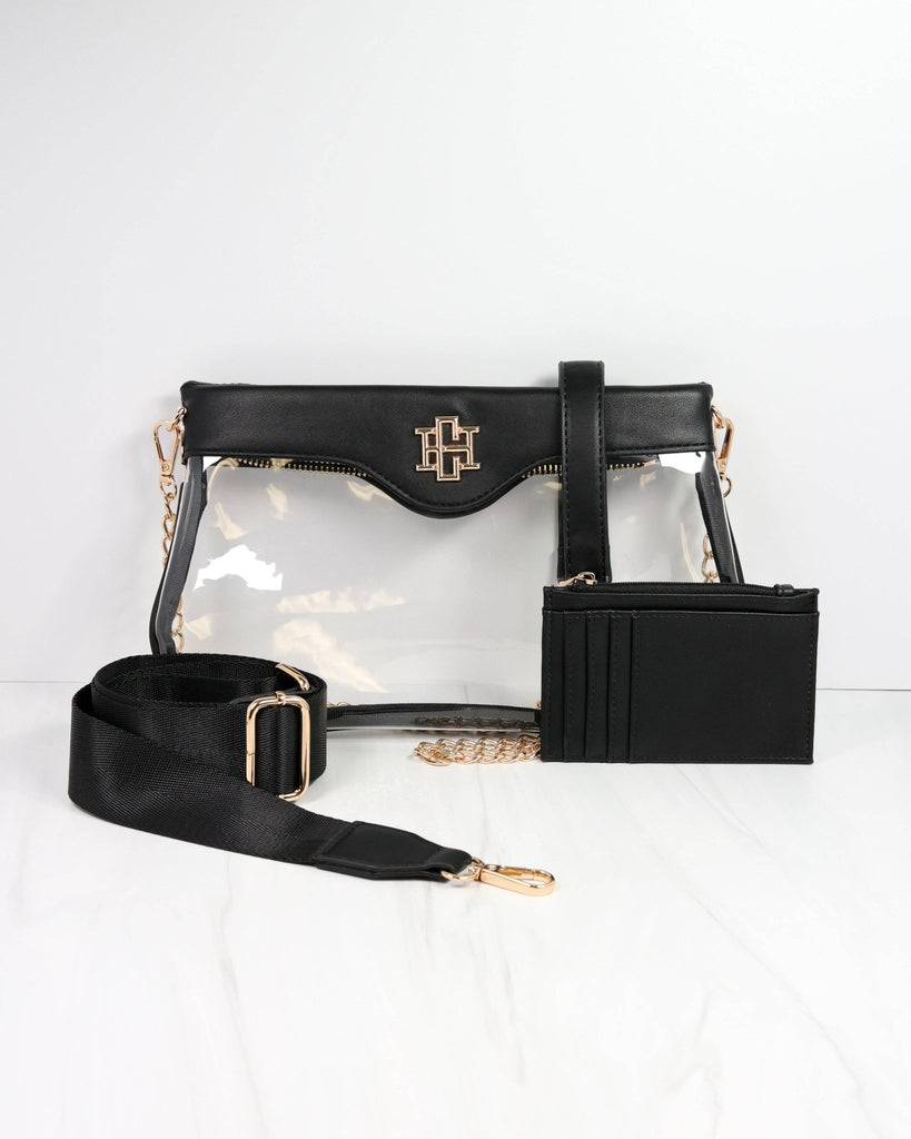 Madi Clear Crossbody BLACK: Default - The Edit LLC