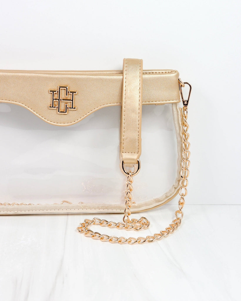 Madi Clear Crossbody GOLD: Default - The Edit LLC