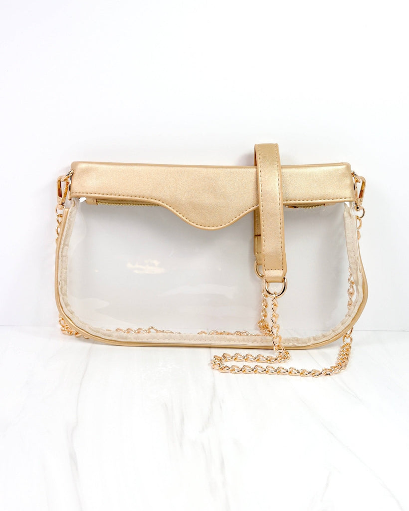 Madi Clear Crossbody GOLD: Default - The Edit LLC