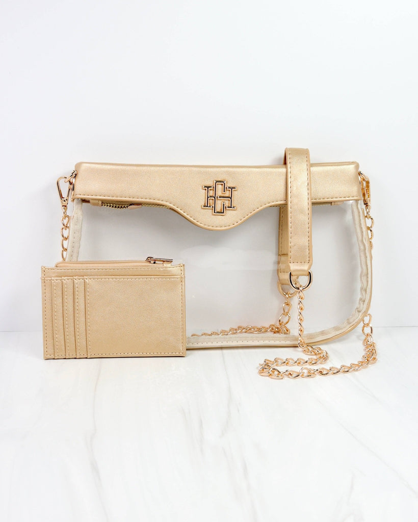 Madi Clear Crossbody GOLD: Default - The Edit LLC