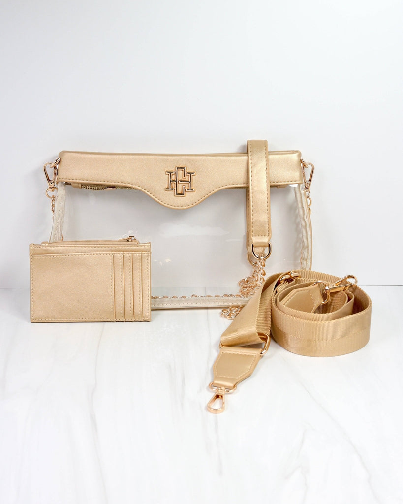 Madi Clear Crossbody GOLD: Default - The Edit LLC
