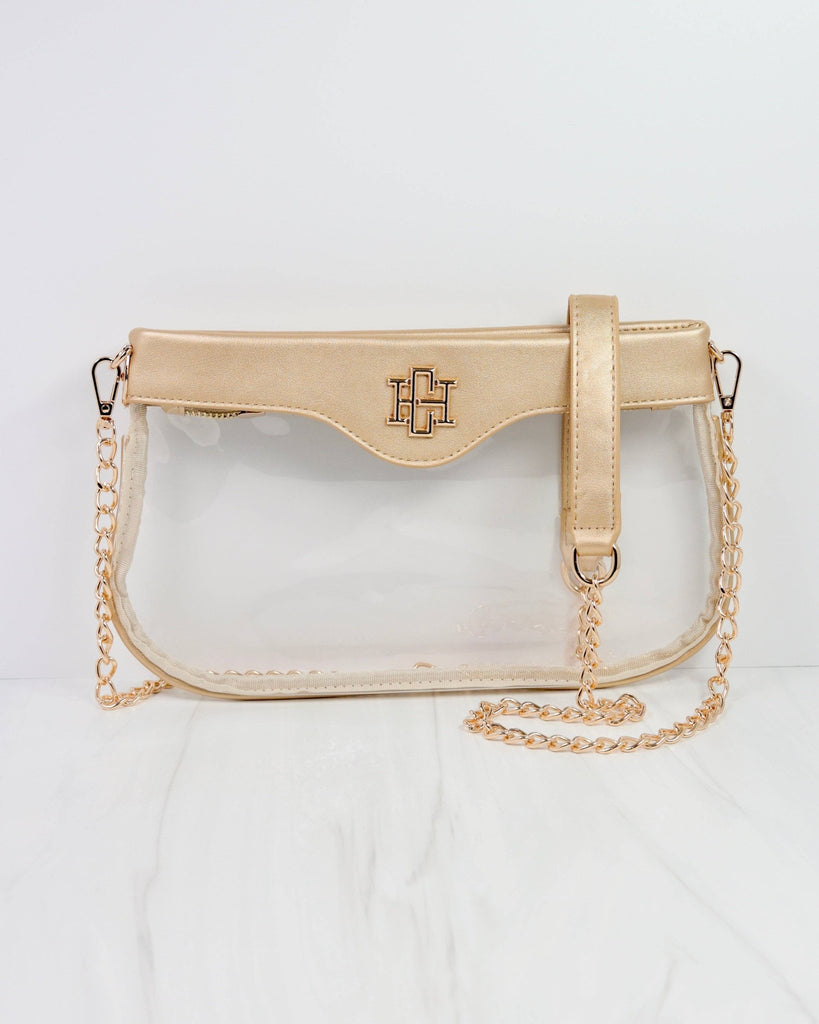 Madi Clear Crossbody GOLD: Default - The Edit LLC