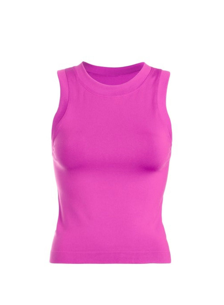 Magenta Dynamic Buttery Soft Basic Tank - The Edit LLC