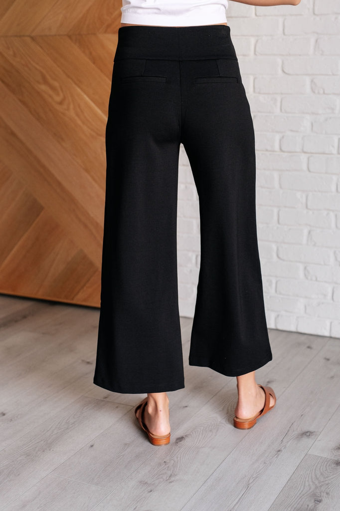 Magic Wide Leg Crop Pants in Black - The Edit LLC