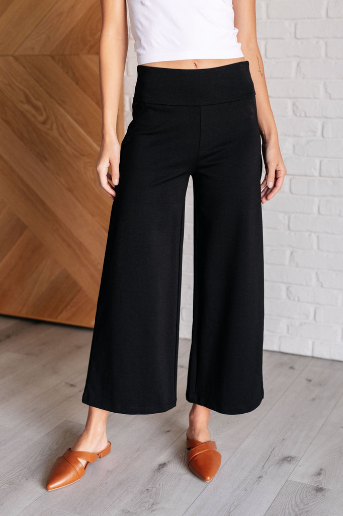 Magic Wide Leg Crop Pants in Black - The Edit LLC