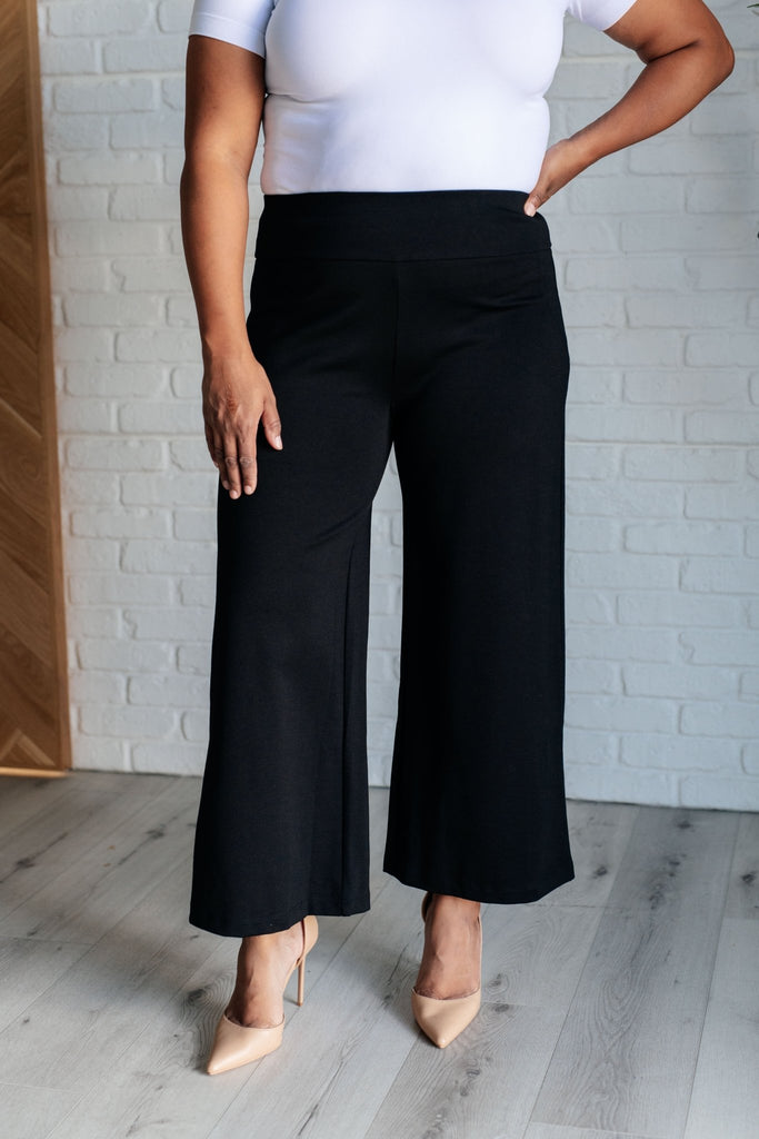 Magic Wide Leg Crop Pants in Black - The Edit LLC