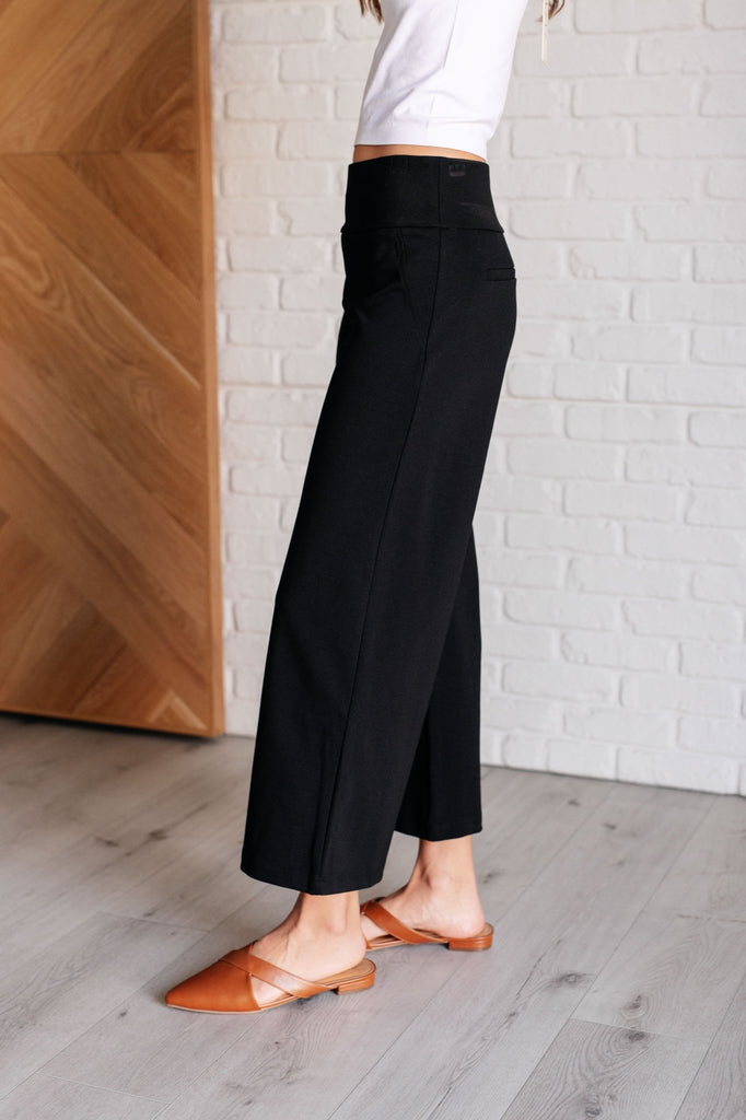 Magic Wide Leg Crop Pants in Black - The Edit LLC