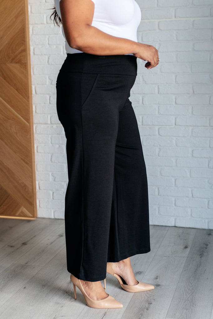 Magic Wide Leg Crop Pants in Black - The Edit LLC