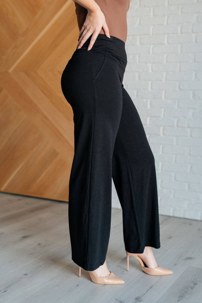 Magic Wide Leg Pants in Black - The Edit LLC