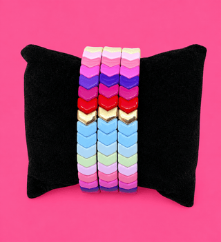 Magnolia Pastel Chevron Stretch Bracelet - The Edit LLC