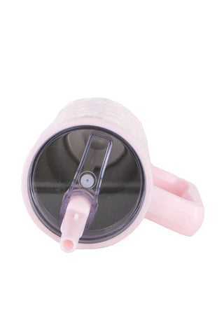 Mahjong Pieces Flip Top Tumbler Cup Wholesale: Light Pink - The Edit LLC