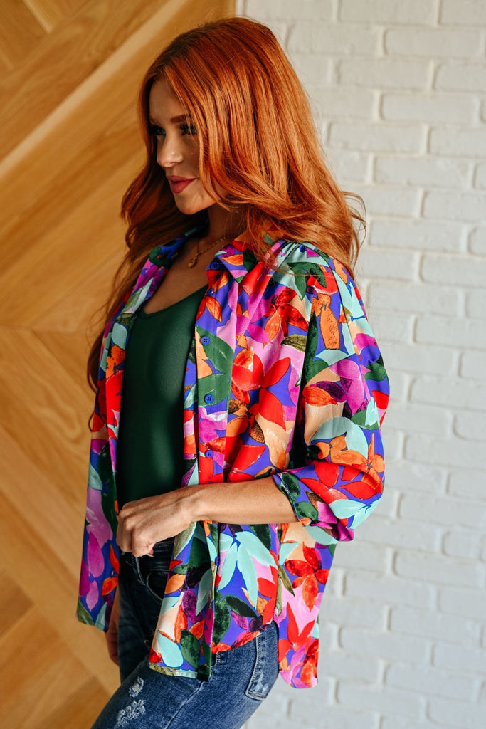 Make Like a Tree and Leaf Button Up Blouse - The Edit LLC