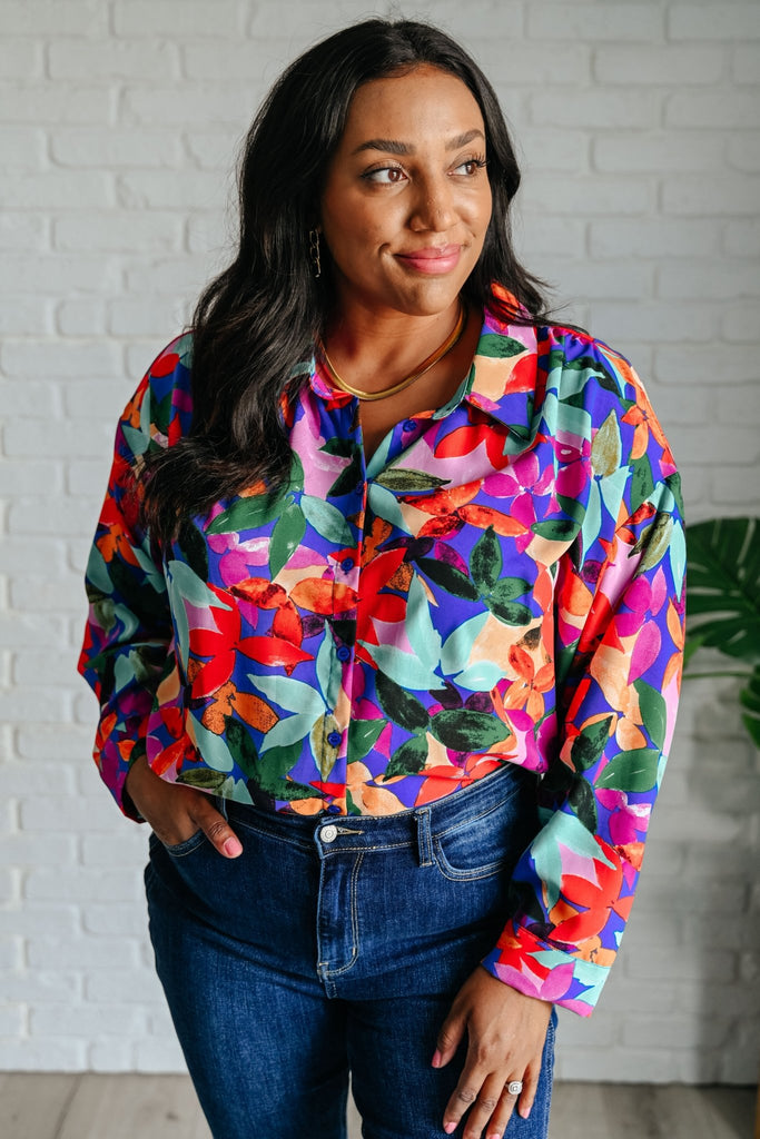 Make Like a Tree and Leaf Button Up Blouse - The Edit LLC