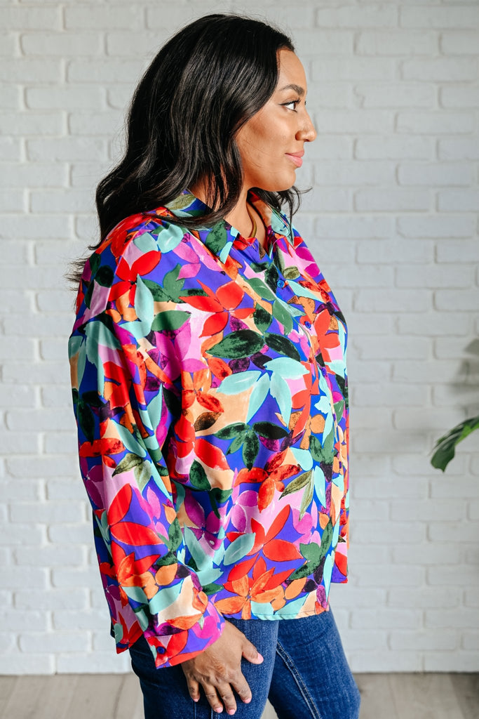 Make Like a Tree and Leaf Button Up Blouse - The Edit LLC