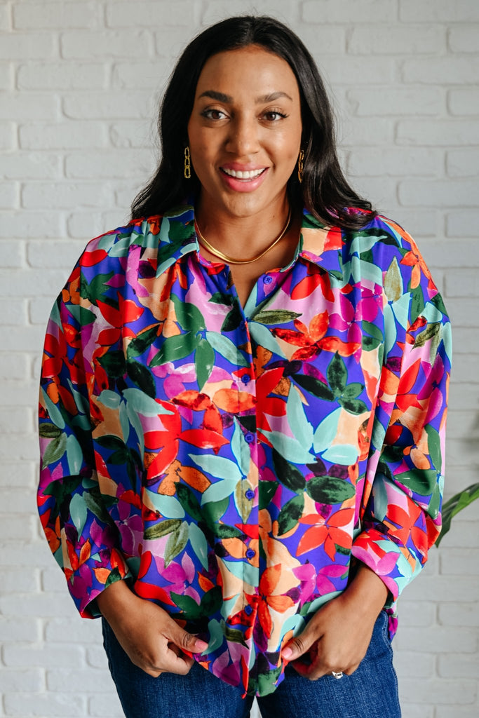 Make Like a Tree and Leaf Button Up Blouse - The Edit LLC