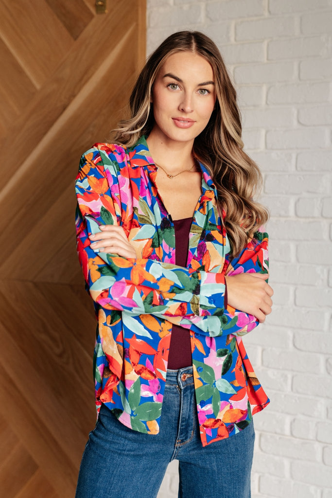 Make Like a Tree and Leaf Button Up Blouse - The Edit LLC