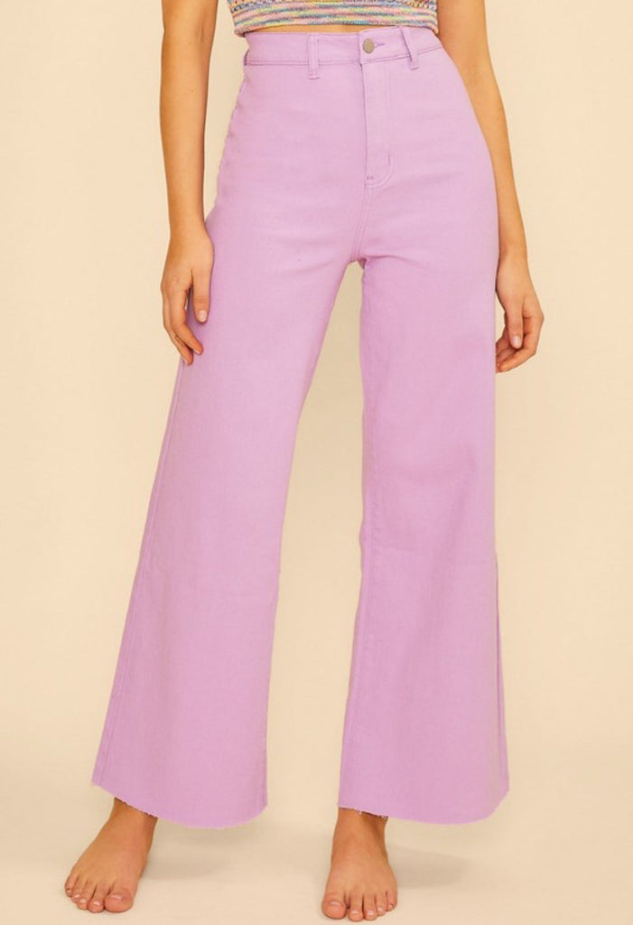 Malibu Lavender Cropped Denim - The Edit LLC