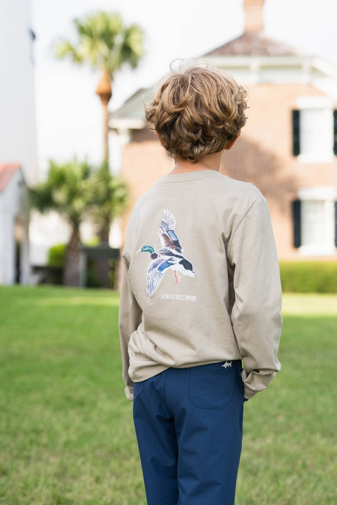 Mallard Boys Graphic Tee LS Taupe - The Edit LLC