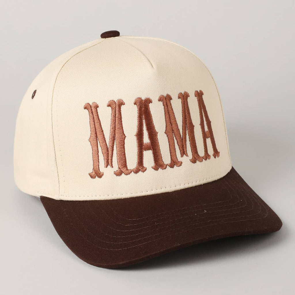 MAMA Typographic Design Embroidery Baseball Cap - The Edit LLC